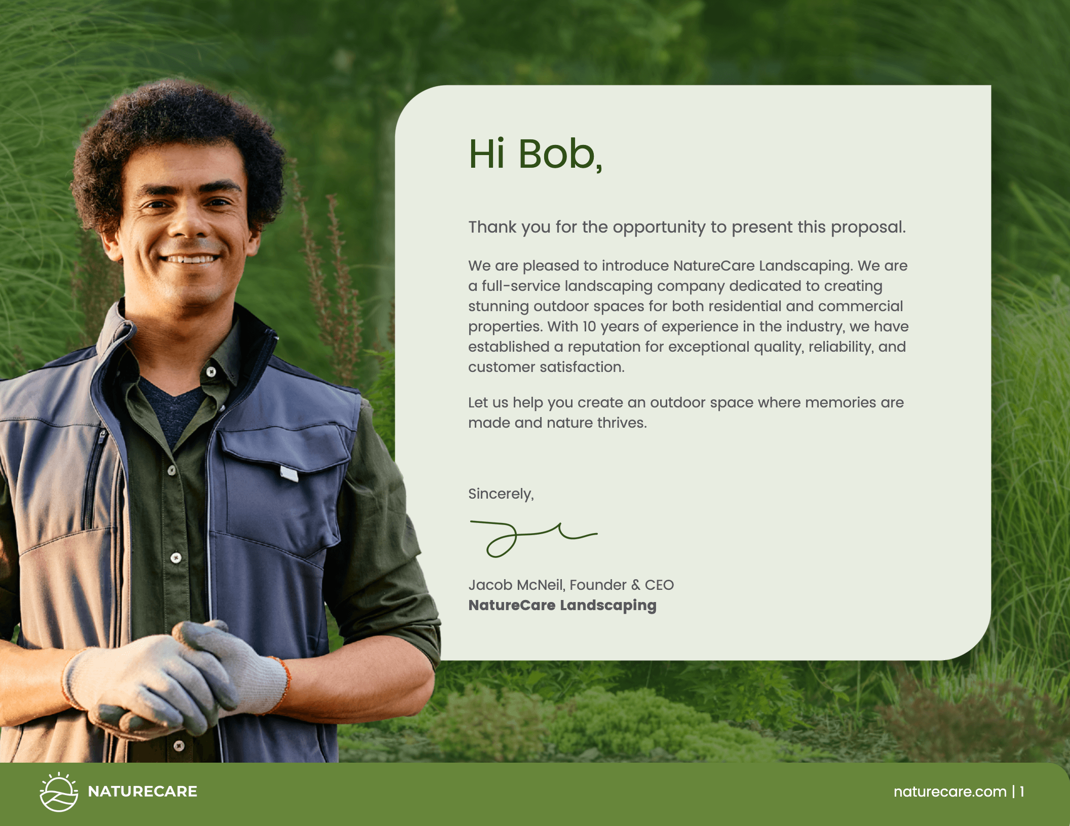 Landscaping Proposal Template