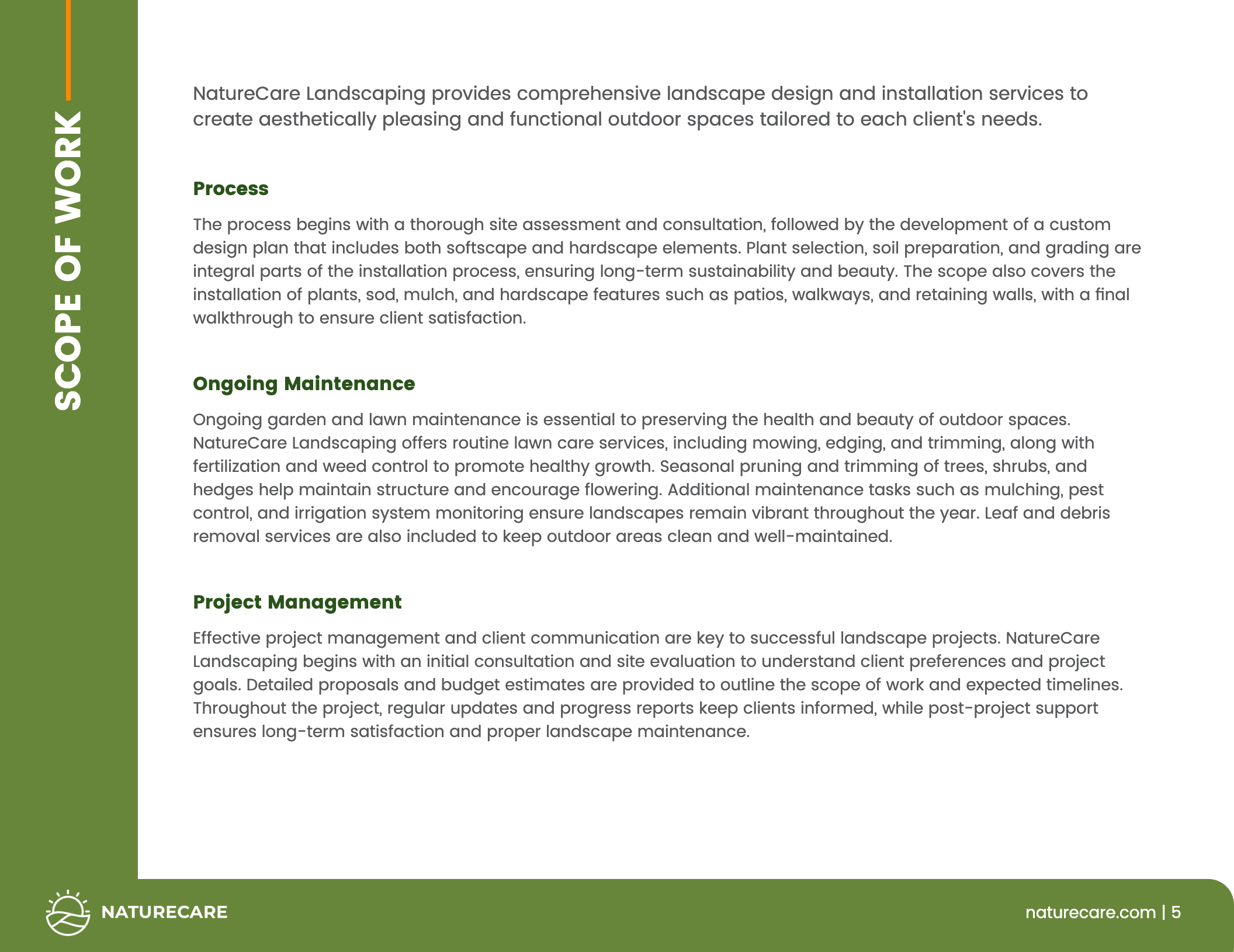 Landscaping Proposal Template