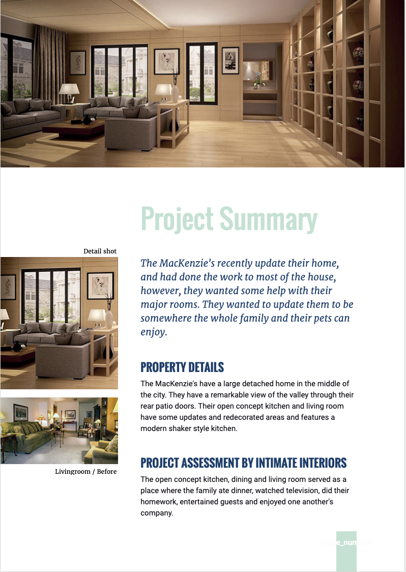 Interior Design Proposal Template