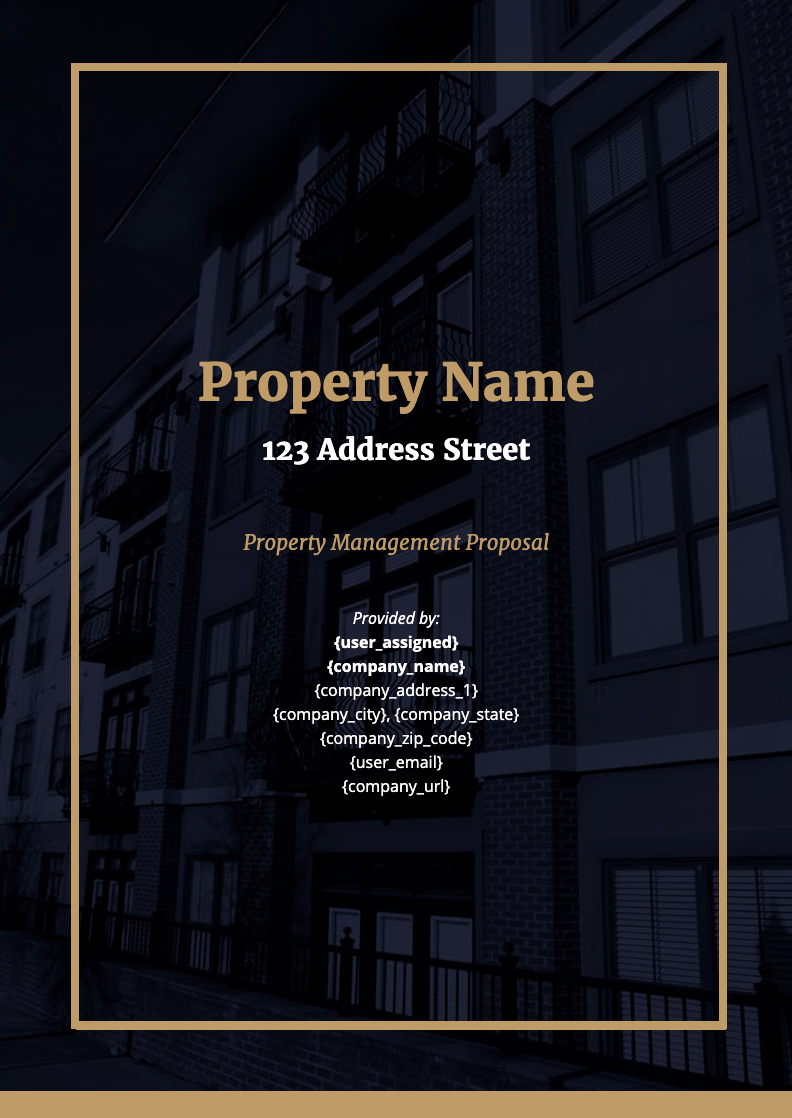 Property Management Proposal Template
