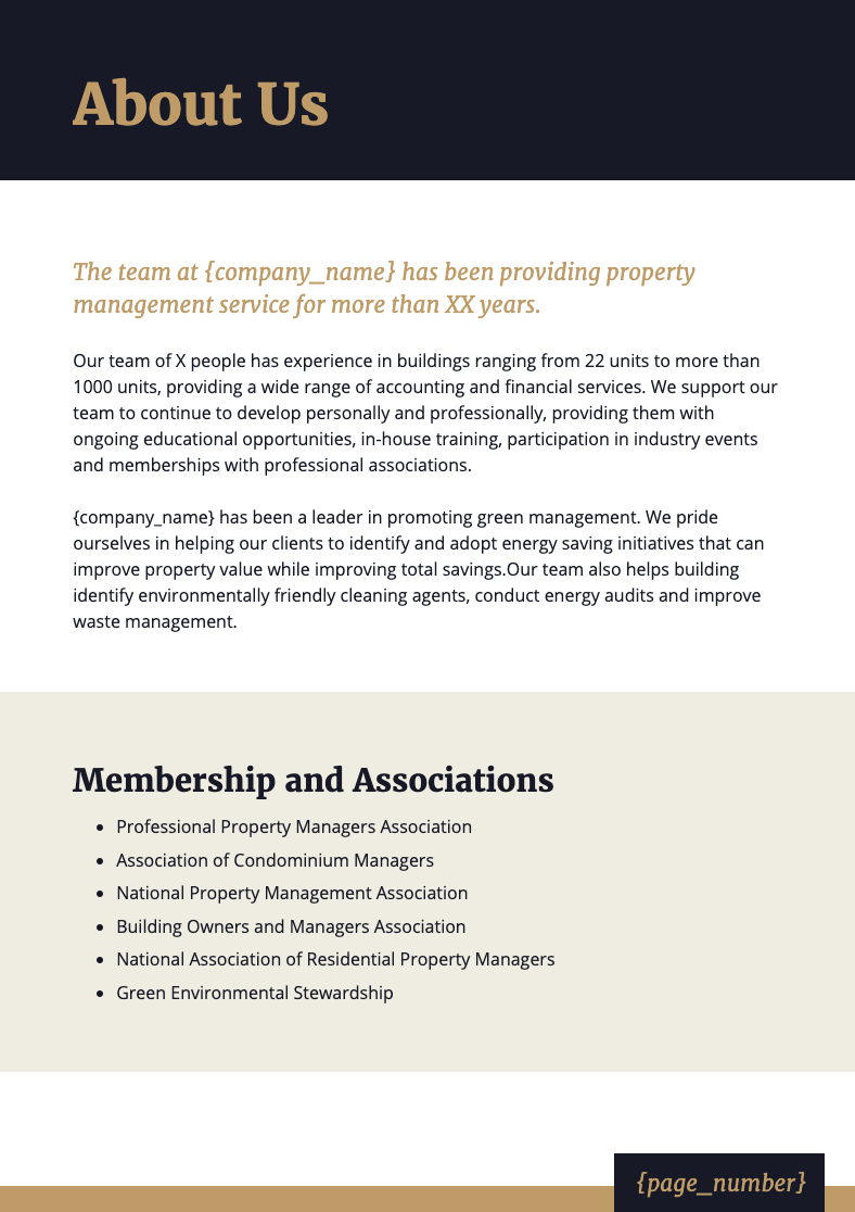 Property Management Proposal Template