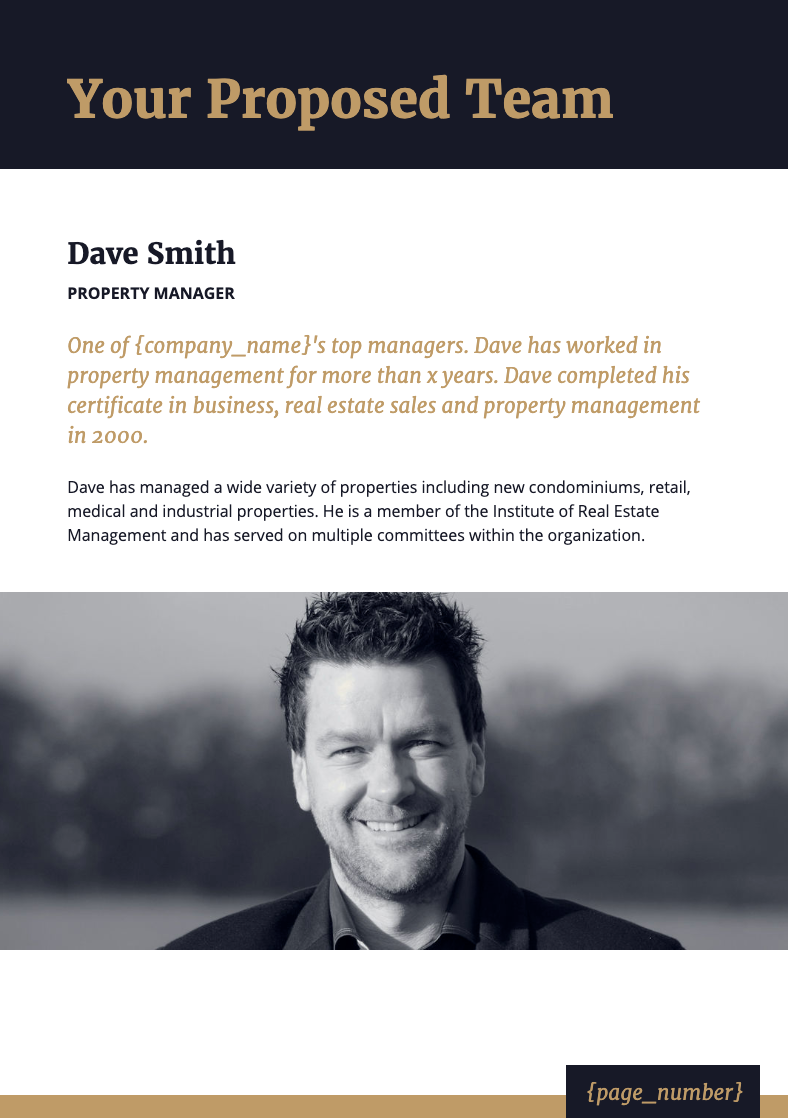 Property Management Proposal Template