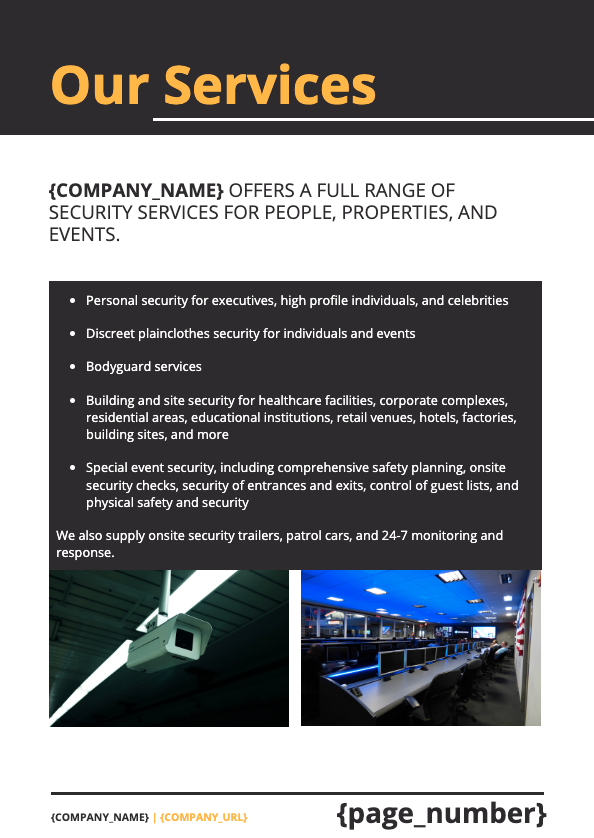 Security Proposal Template