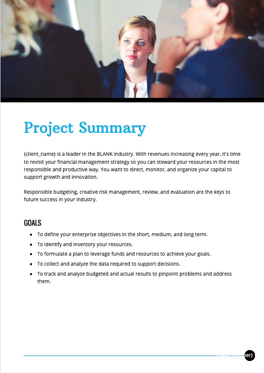 Financial Services Proposal Template