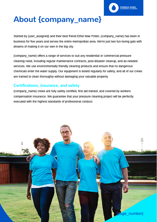 Pressure Washing Proposal Template