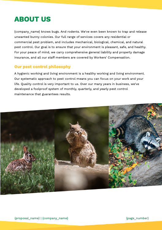 Pest Control Proposal Template