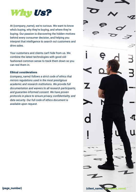 Market Research Proposal Template