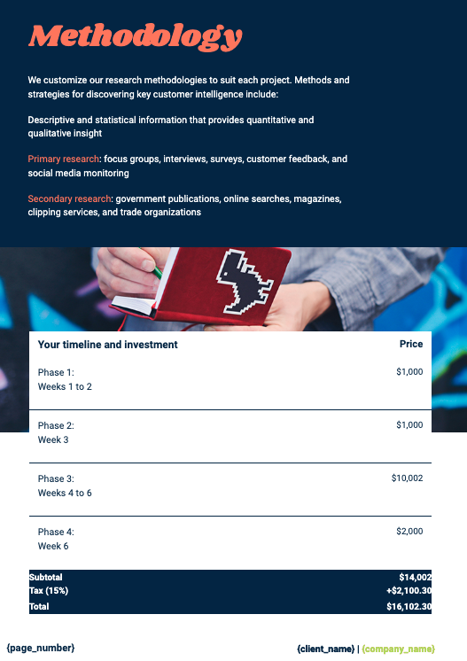 Market Research Proposal Template