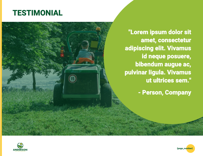 Lawn Care Proposal Template